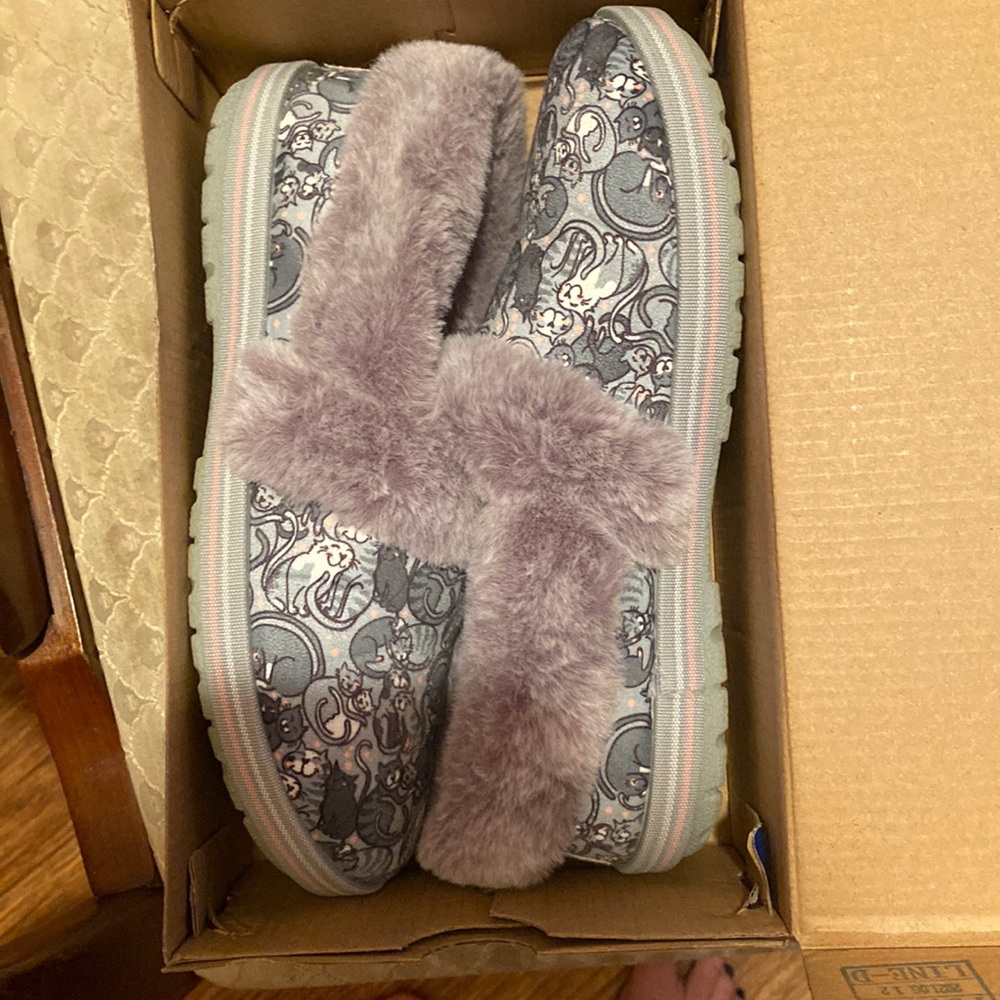 Size 6 Skechers Bobs CAT! slippers